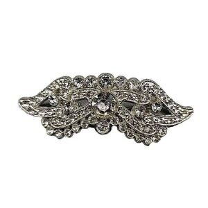 Apex Art Wings Brooch Silver Tone Clear Rhinestones Worn By The Stars Rare